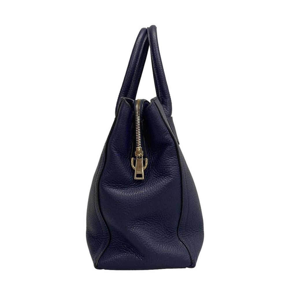 Furla Bag Navy Blue Leather Tote